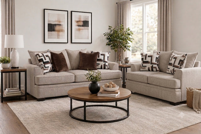 100 Coffee Sofa & Loveseat Set