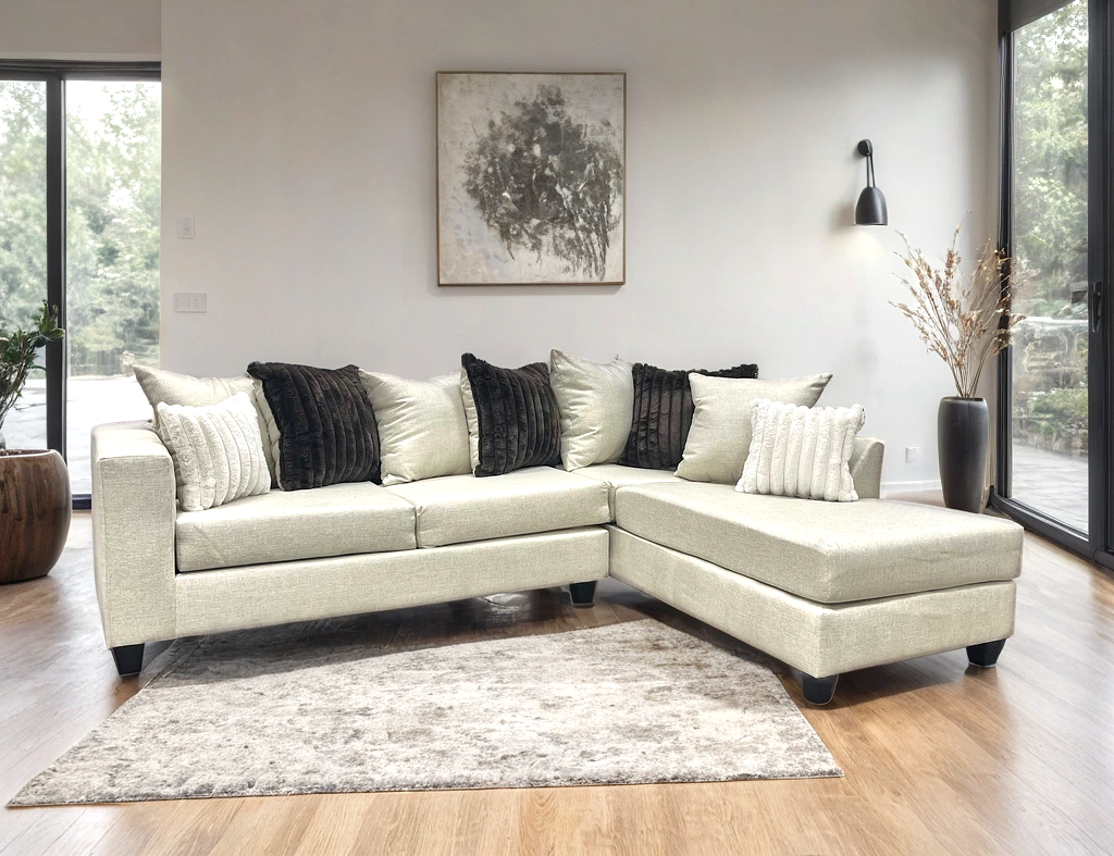 110 Beige Linen Sectional