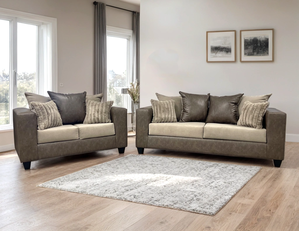 110 LATTE - Sofa and Loveseat Set