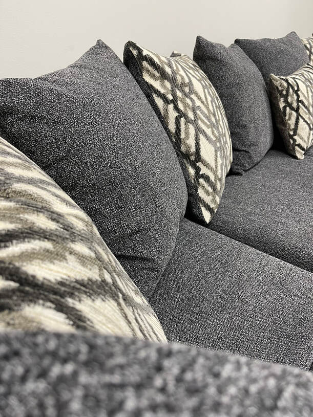 111 Steel Chenille Fabric Sectional