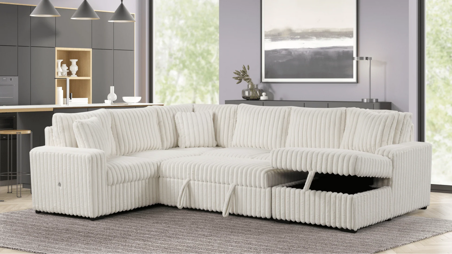 S3675 Raha II (White) Sectional