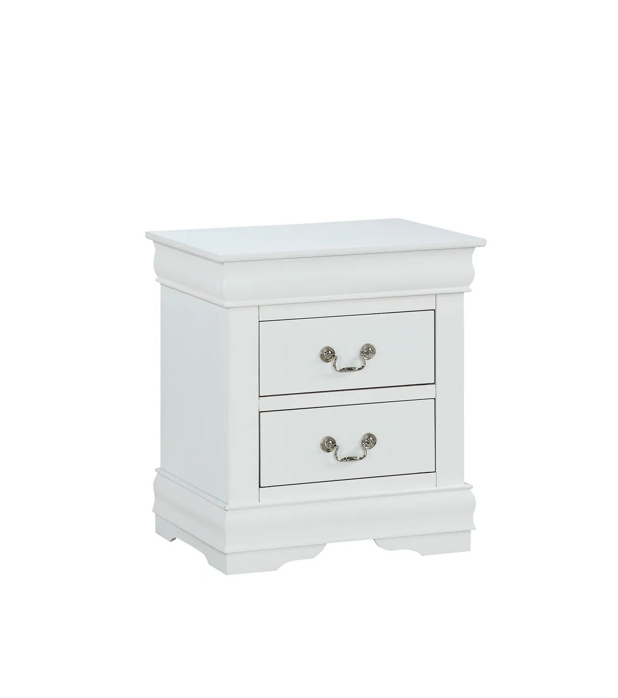 5pcs Louis Philip White Finish Bedroom Set