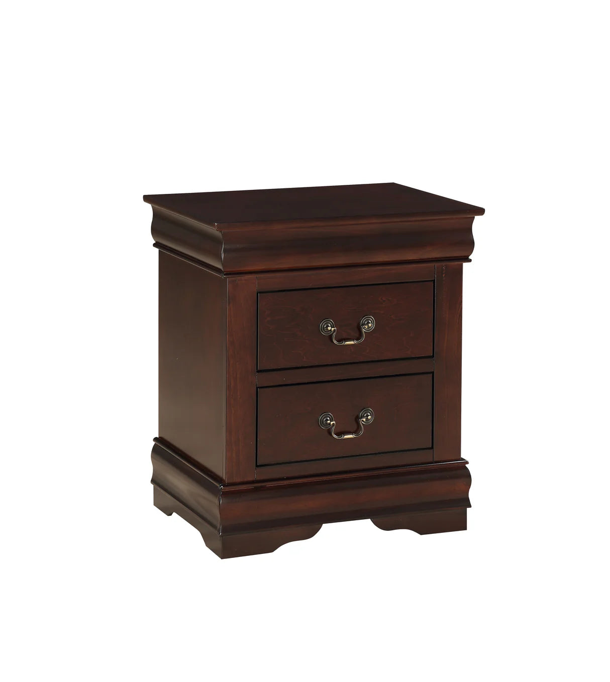 5pcs Louis Philip Cherry Finish Bedroom Set