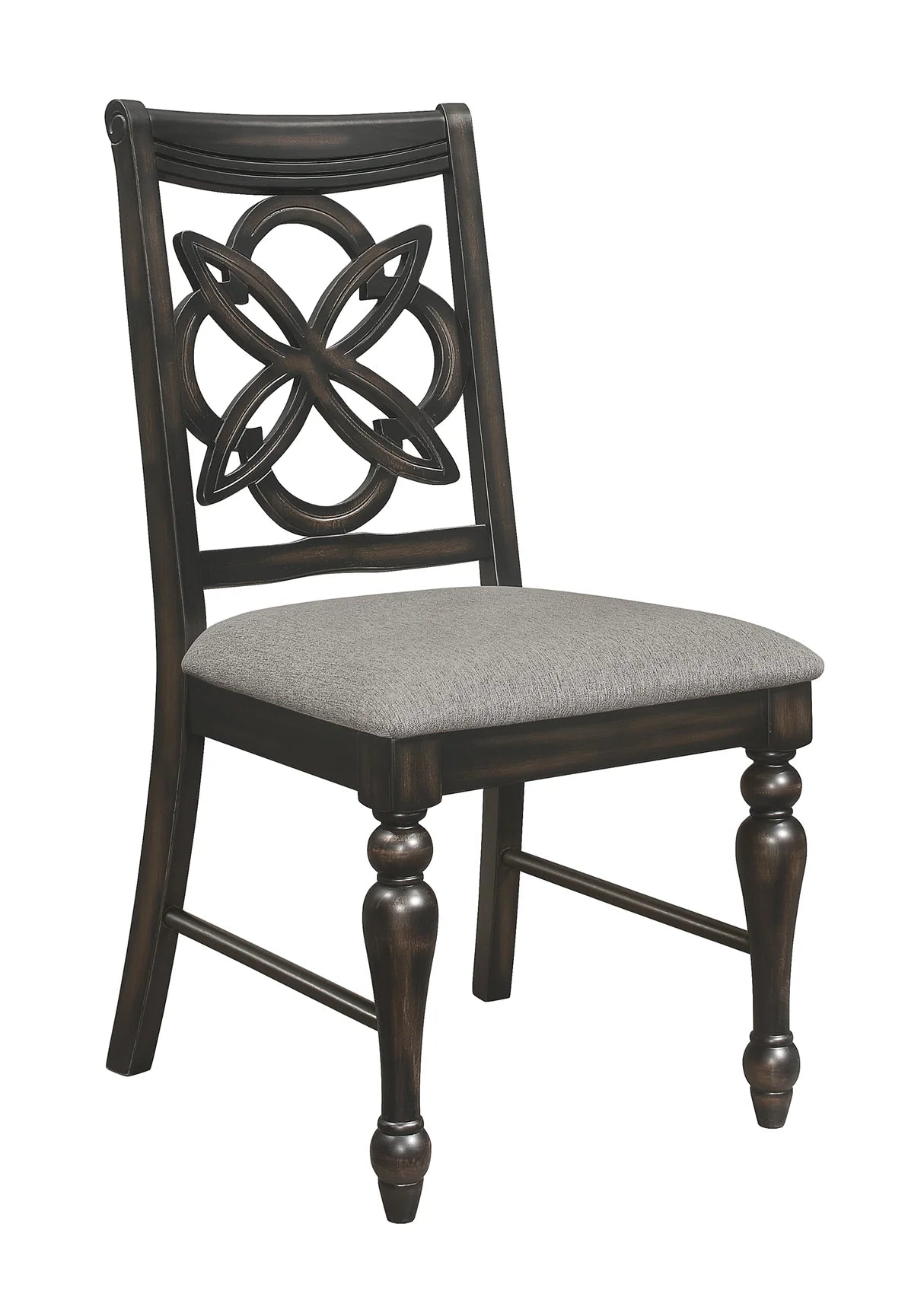 6pcs Hilara Espresso Wood Finish Dining Set