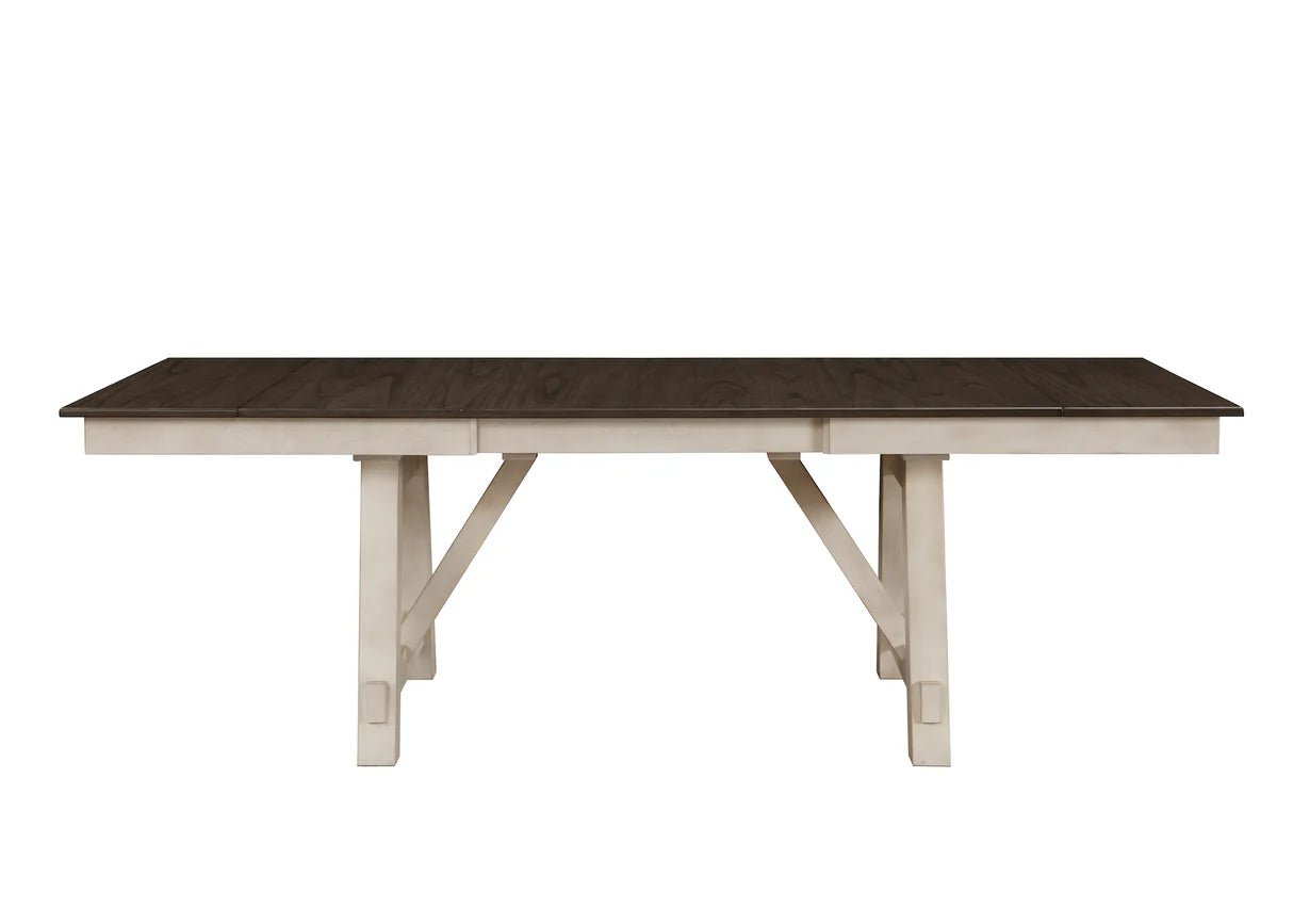 6pcs Maribelle Warm Grey Extendable Dining Set