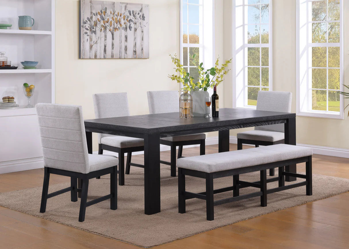 6pcs Pelham Gray Dining Room Set