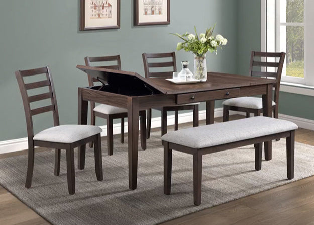 6pcs Wagner Brown Dining Set