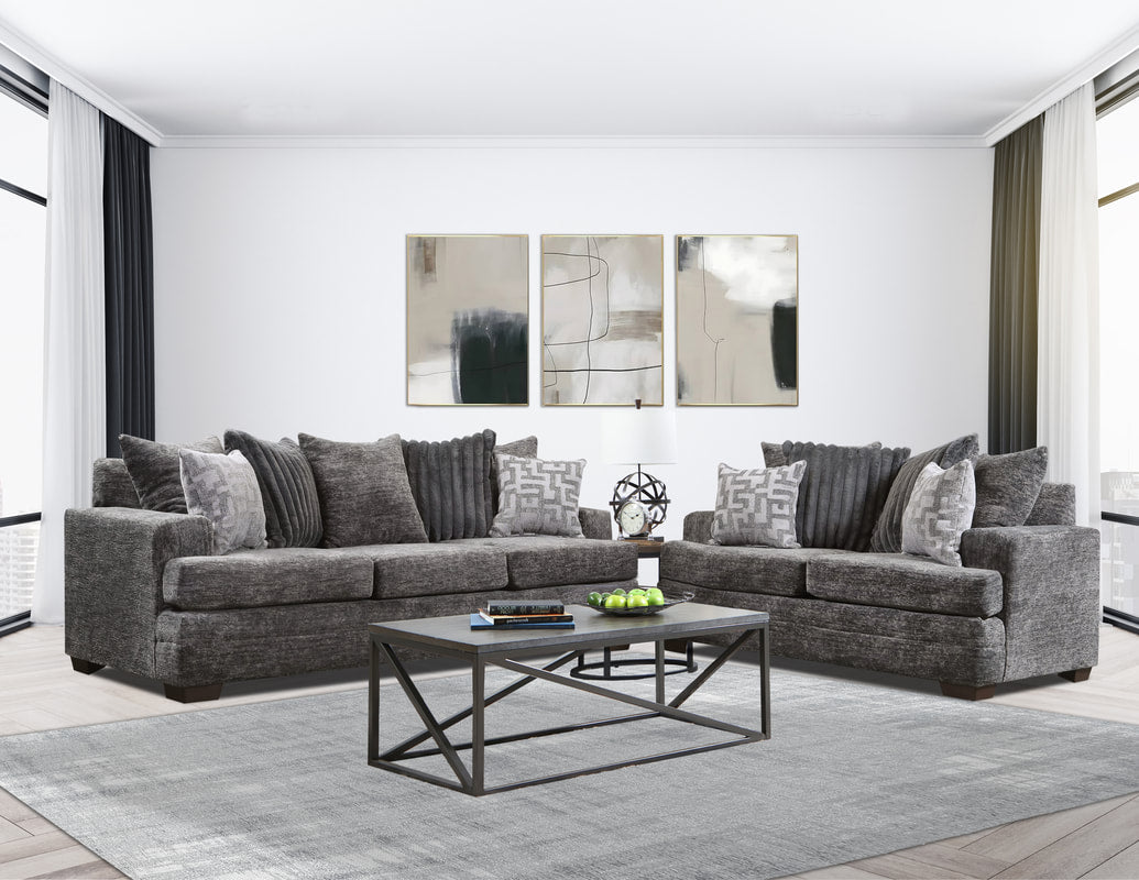 267507 Charcoal Sofa & Loveseat Set