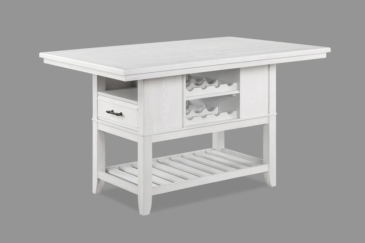 6pcs Wendy White Counter Height Dining Set