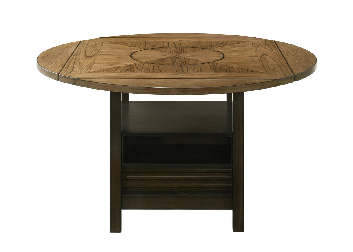 5pcs Oakly Brown Counter Height Dining Set