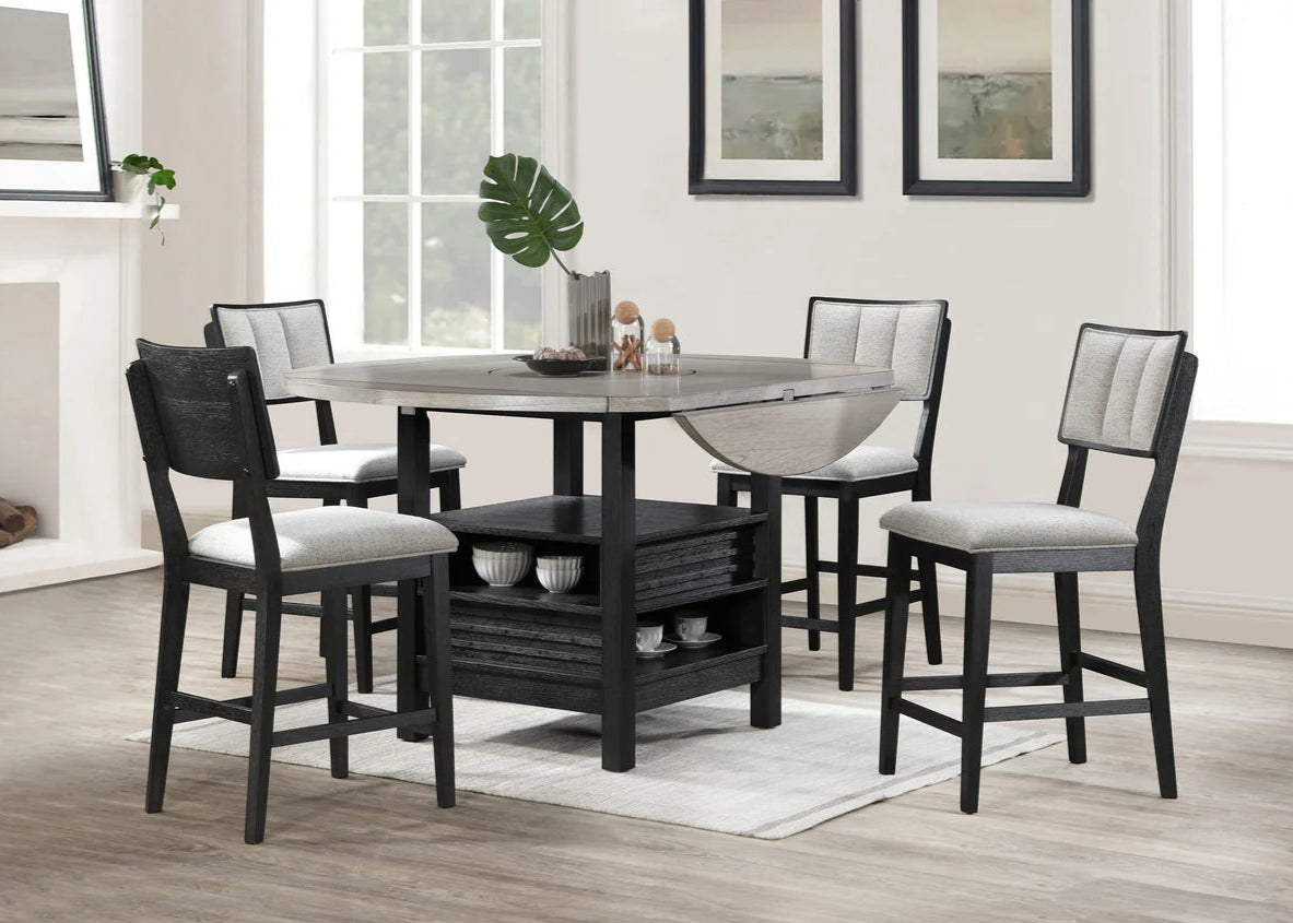 5pcs Cline Light Grey Counter Height Dining Set
