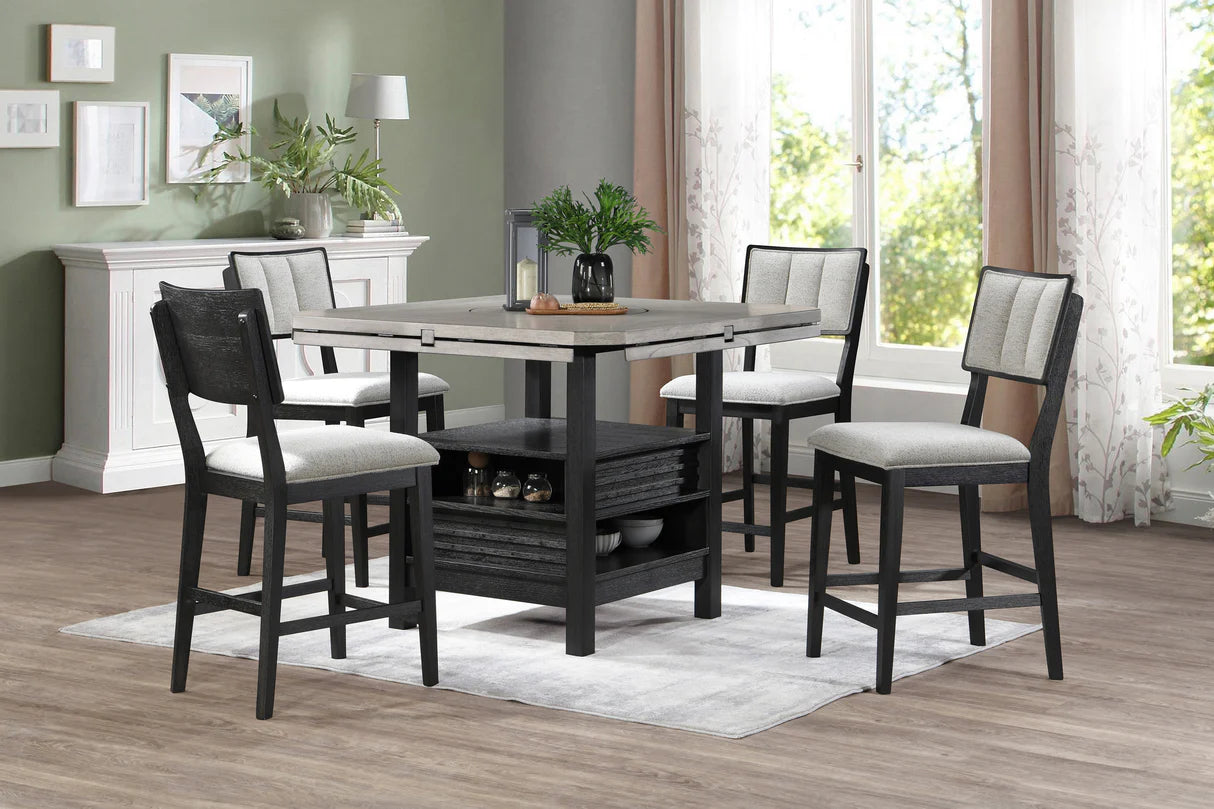 5pcs Cline Light Grey Counter Height Dining Set