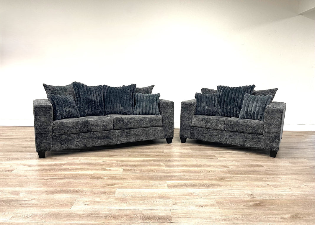 410 Charcoal Sofa & Loveseat Sofa Set