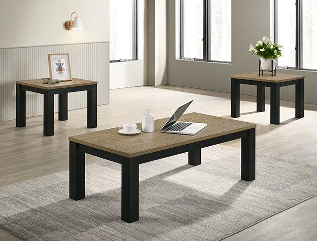 3pcs 4168 Theo Natural Cocktail Table Set