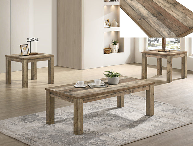 THEO 3PK COF TBL SET-RECLAIMED WOOD
