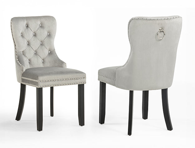ARABELLA ACCENT CHAIR L.GREY VELVET