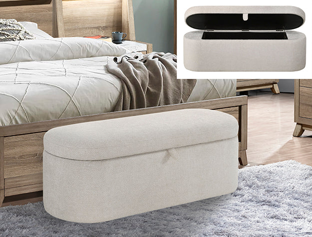 4924ot-bench Philipa Storage Bench Oatmeal Tweed