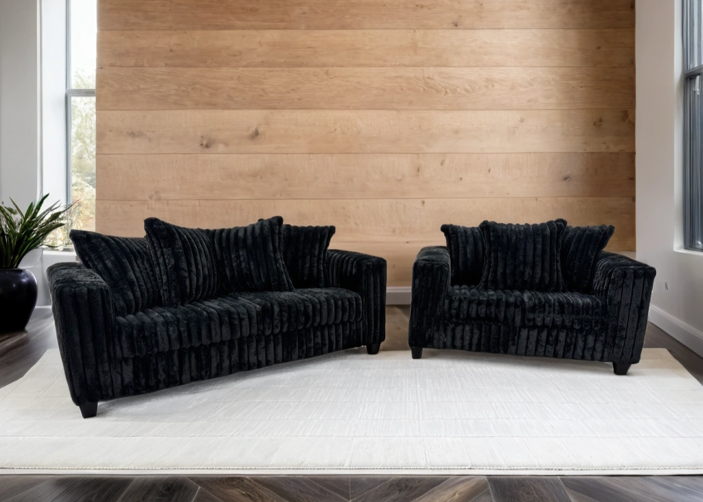 510 Black Sofa & Loveseat Sofa Set