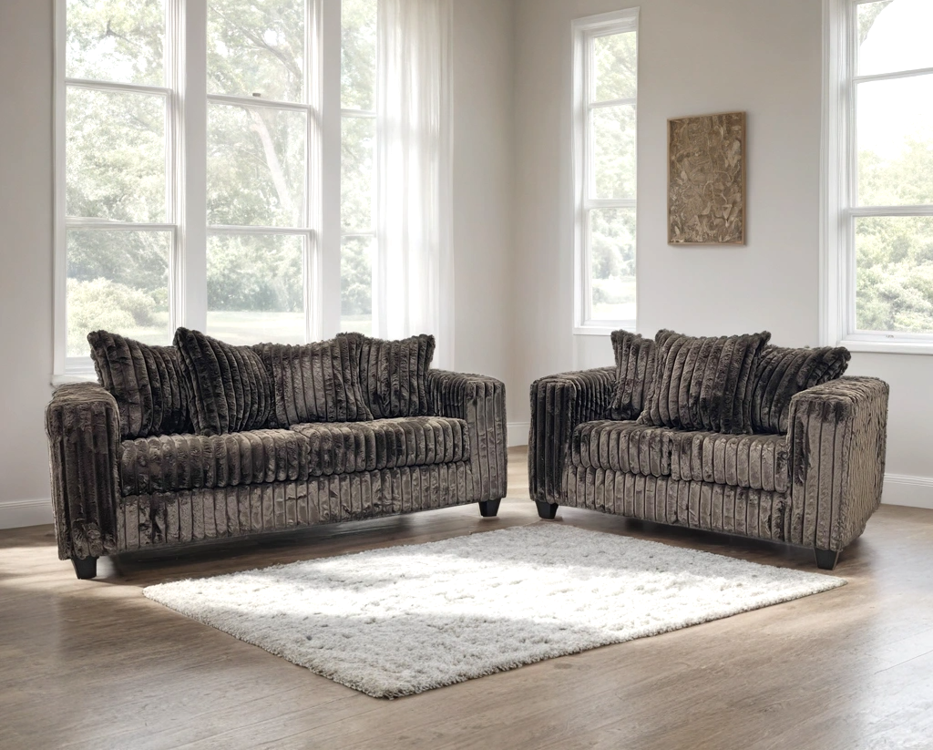 510 Chocolate Sofa & Loveseat Set