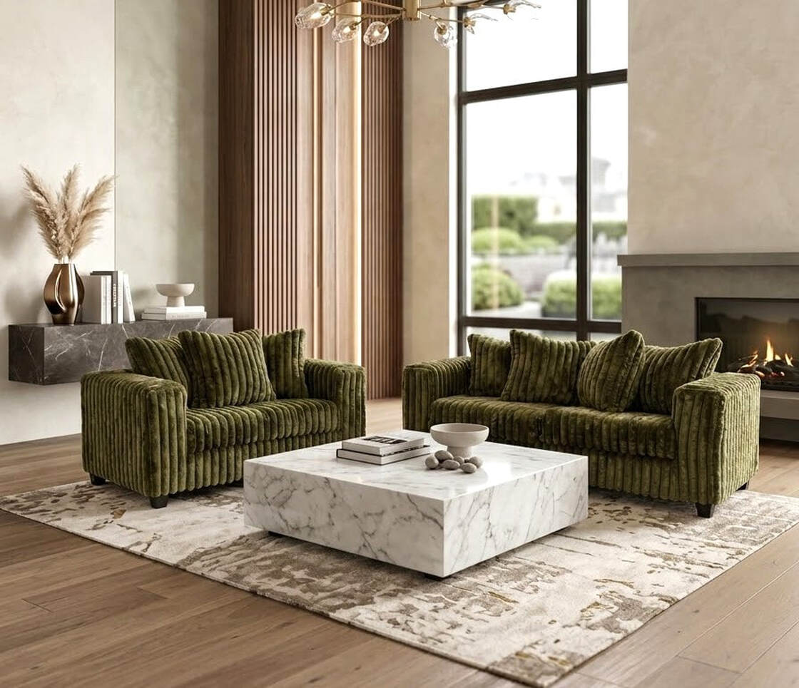510 Olive- Sofa & Loveseat Set