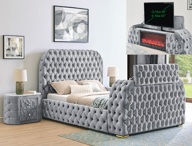 NATALIA QUEEN HEADBOARD GREY