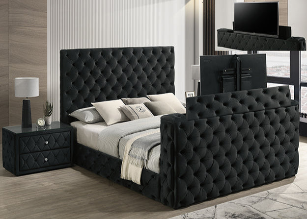 5213BK Josephine Black with TV Lift Bed Frame