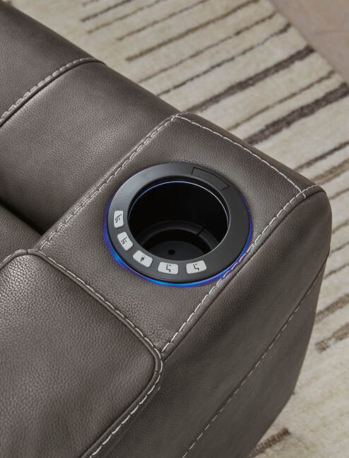 Ashley 6620513 Brown LED Power Recliner