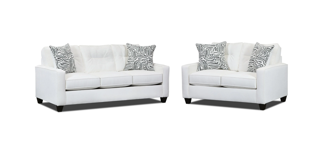 710 Cream Sofa & Loveseat Set