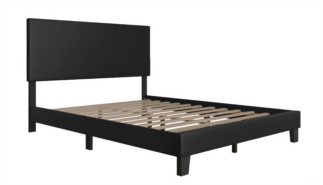 730PU Black Platform Bed Frame