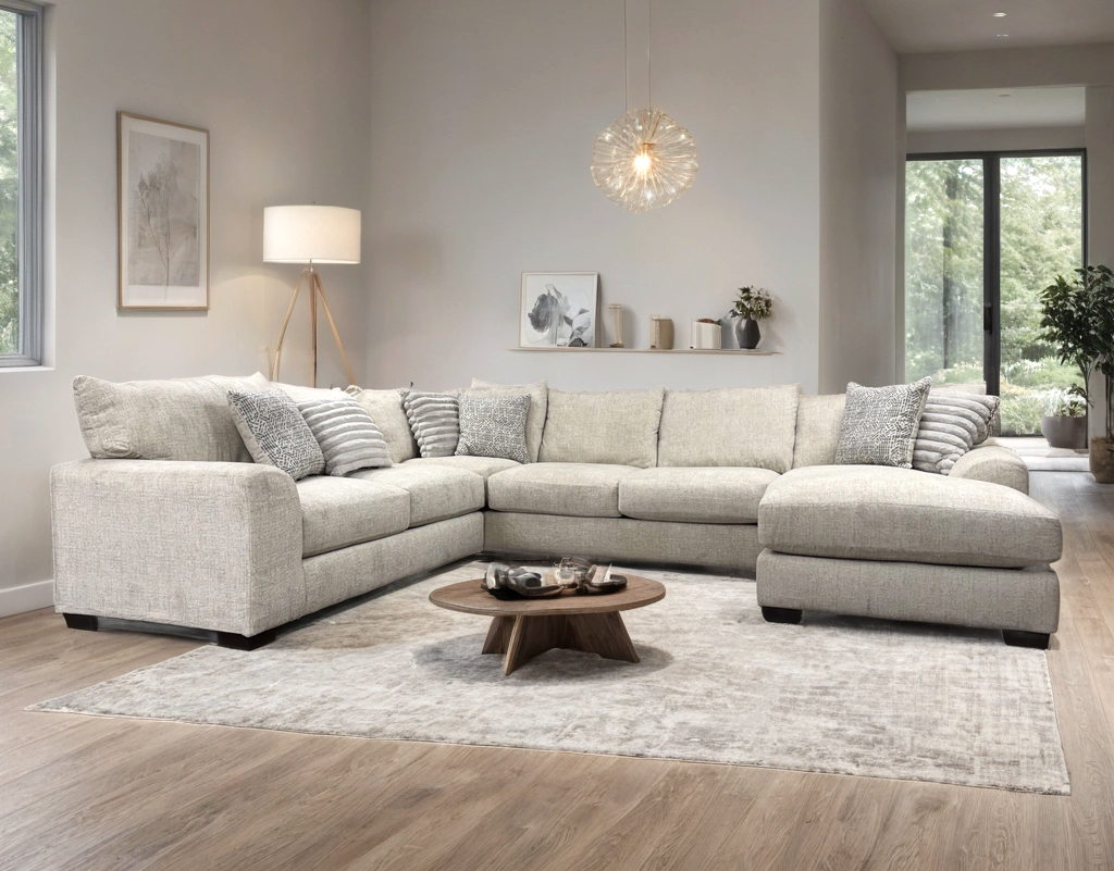 8600 Cream Oversized Sectional