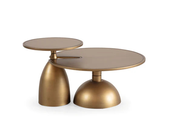 2pcs 873 Gold Coffee Table Set