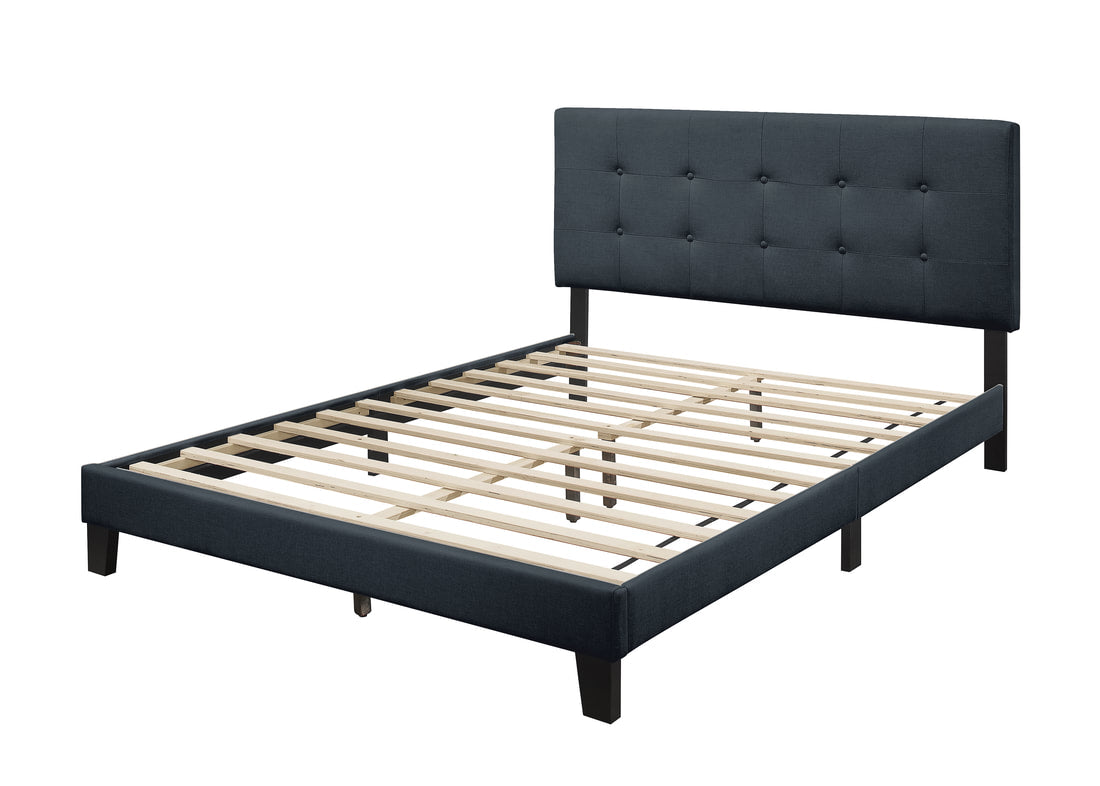 940 Linen Charcoal Platform Bed