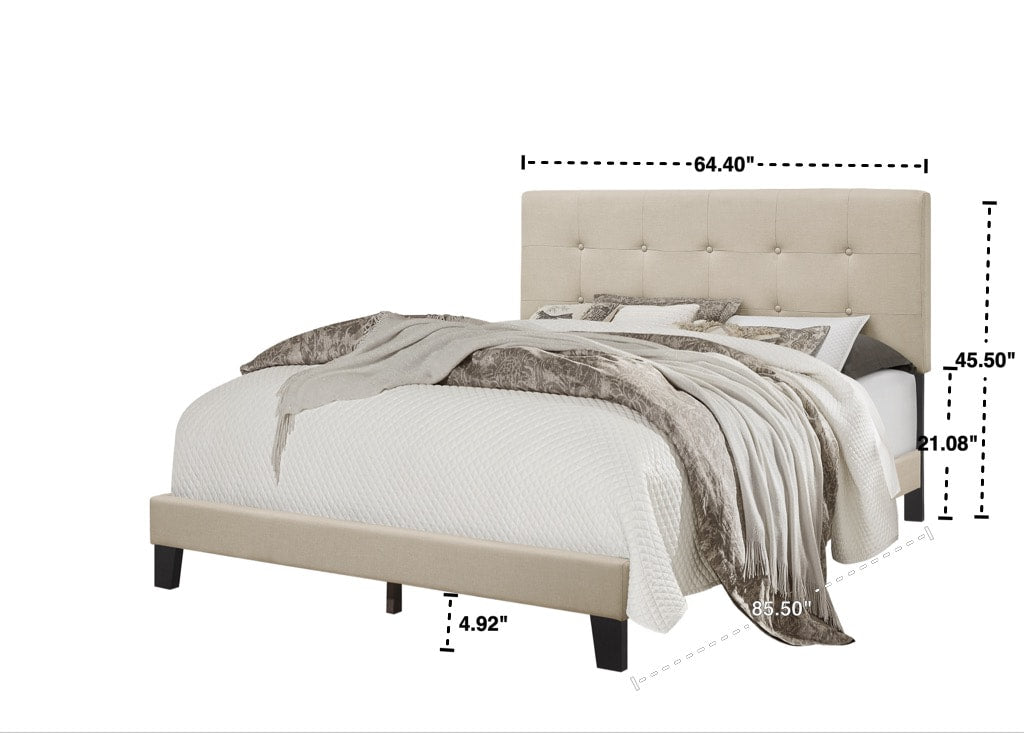 950 Fog Linen Platform Bed
