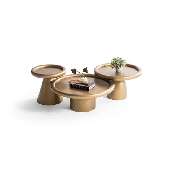 3pcs 950 Gold Coffee Table Set