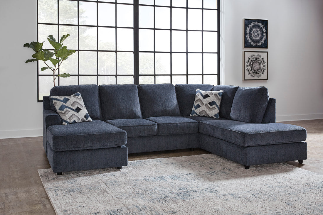Ashley 953-02 Navy Fabric Sectional