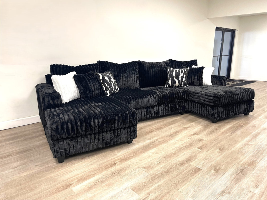 9700 Black Oversized Sectional