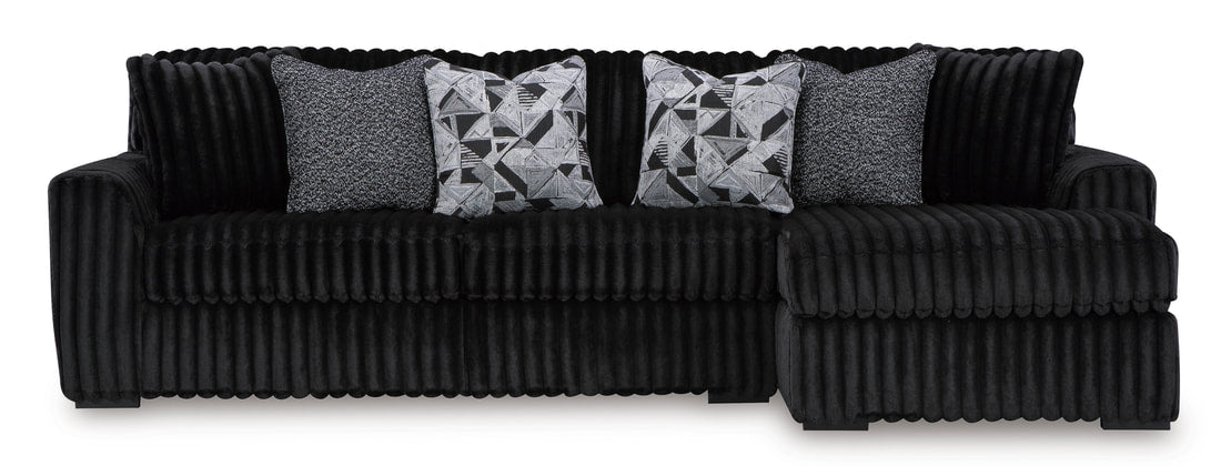 Ashley 981-04 Black Fabric 2PC Sectional