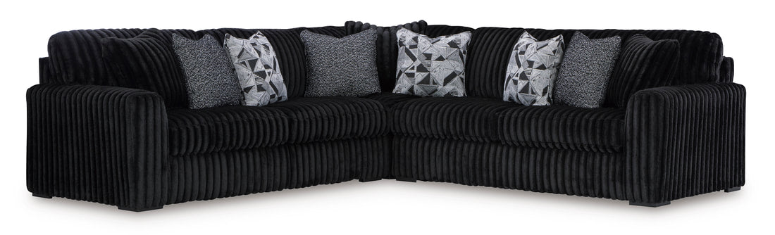 Ashley 981-03 Black 3PC L Shape Sectional