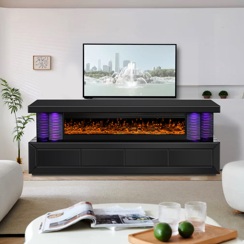 A98 TV Stand with Fireplace