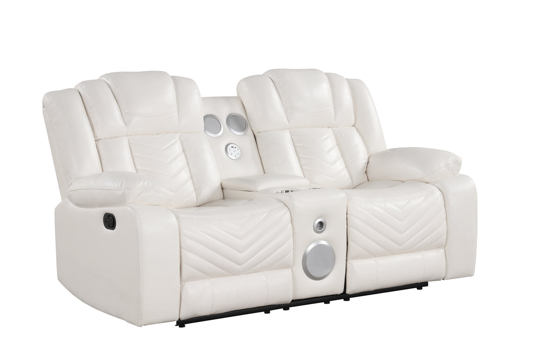 Ace White 3PC Reclining Set