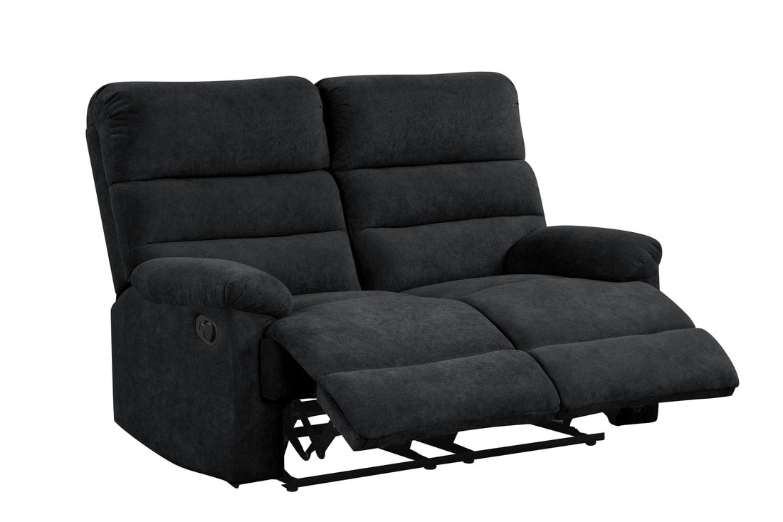 Albert20 3PC Black Performance Fabric Reclining Set