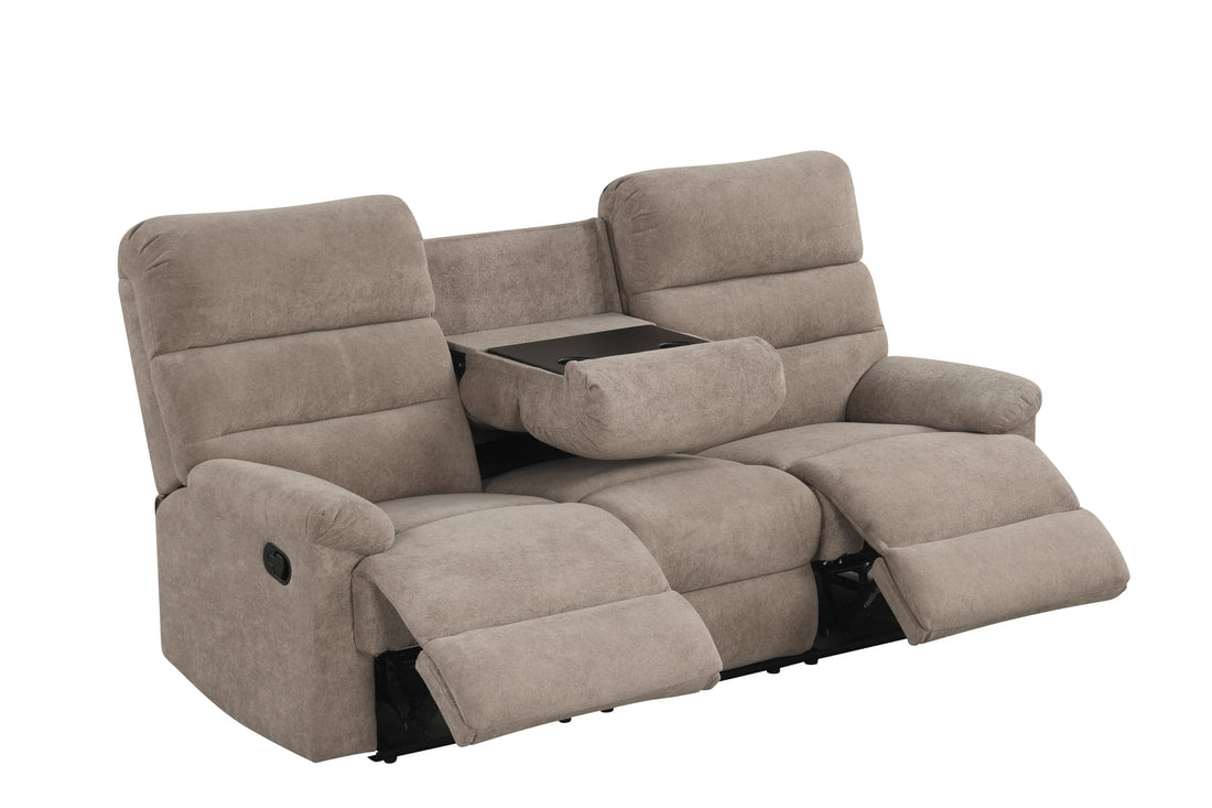 Albert21 3PC Brown Performance Fabric Reclining Set