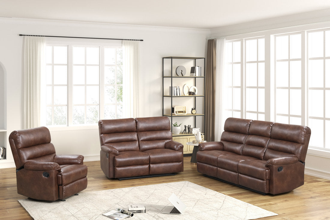 3pcs Albert41 Reclining Sofa & Loveseat Reclining Sofa Set