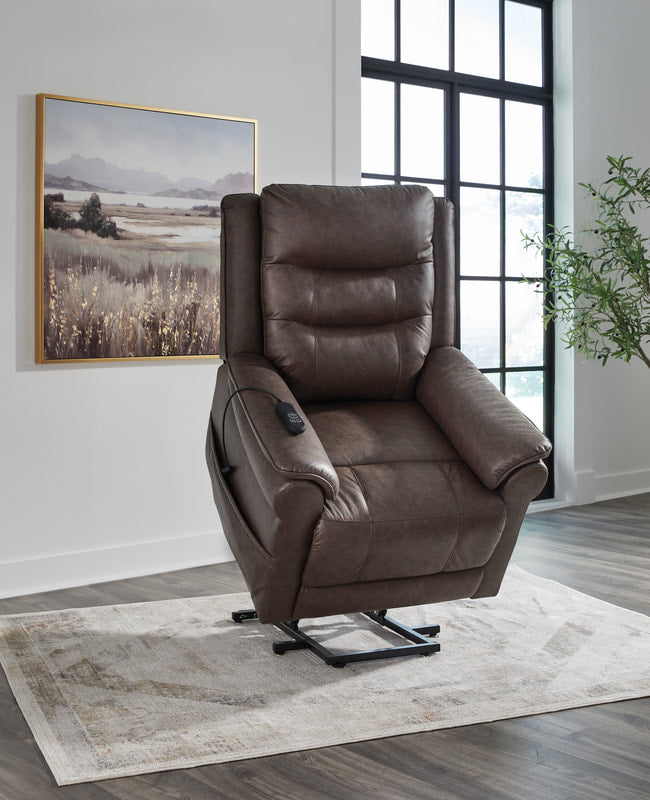 Ashley 1800412 Umber Power Lift Recliner (Heat/Massage)
