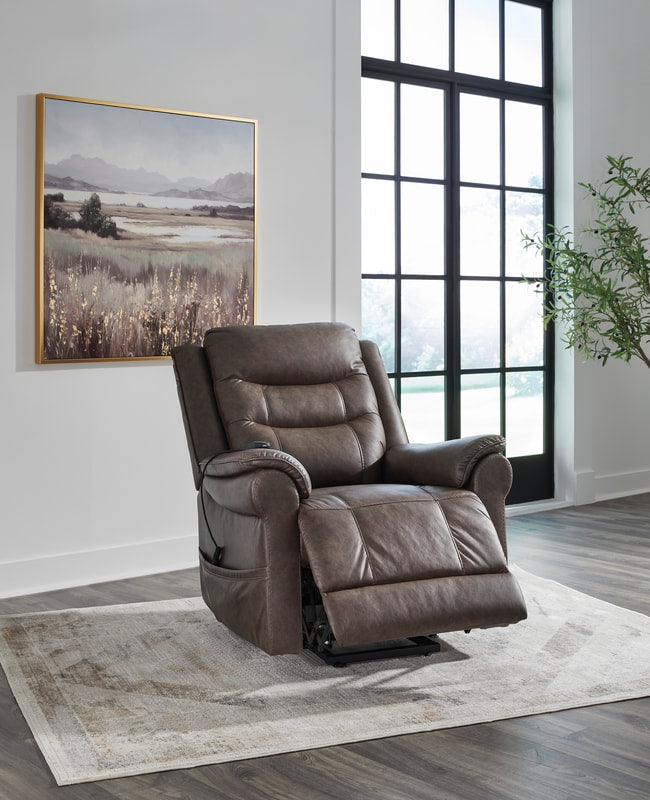 Ashley 1800412 Umber Power Lift Recliner (Heat/Massage)