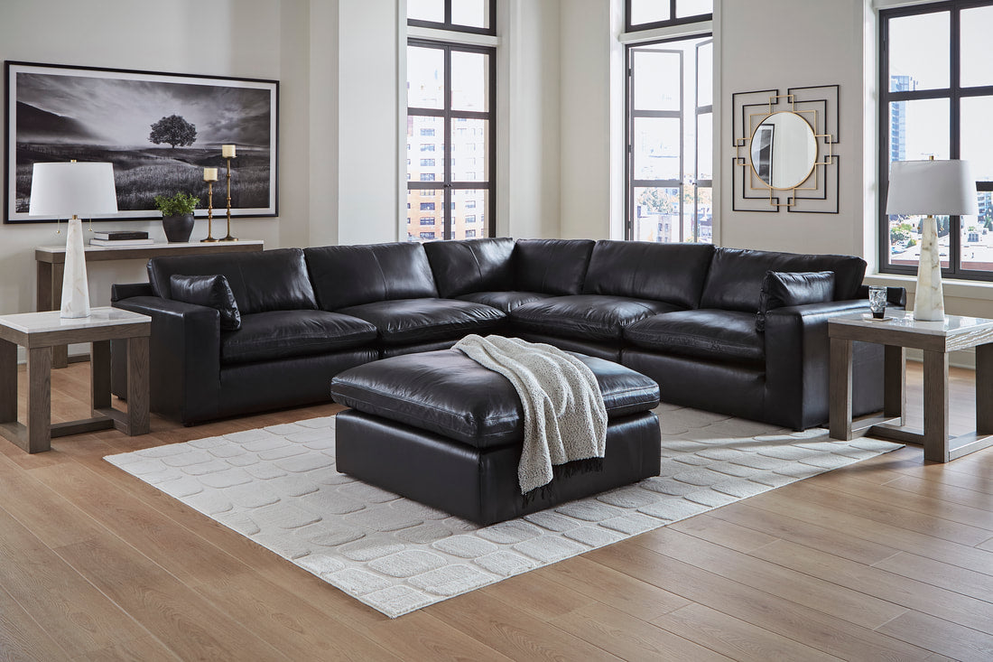 Ashley 309-02 - 5PC Genuine Leather Sectional Set