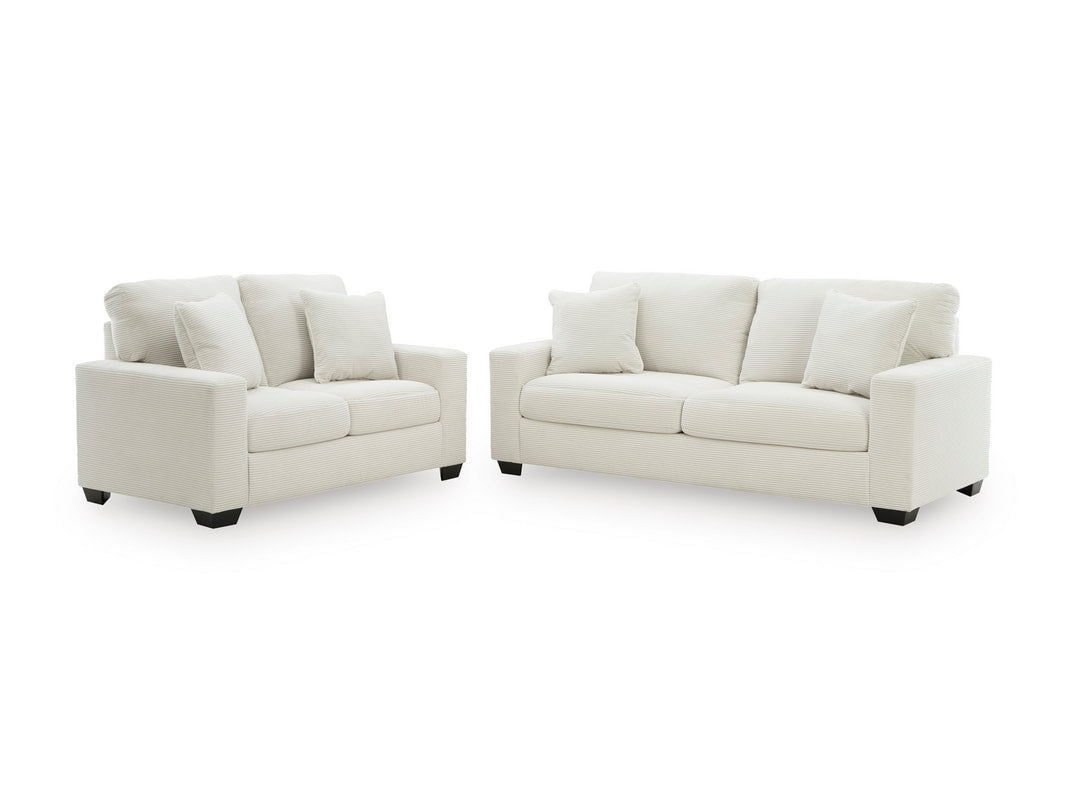 Ashley 320-06 Ivory Sofa & Loveseat Set