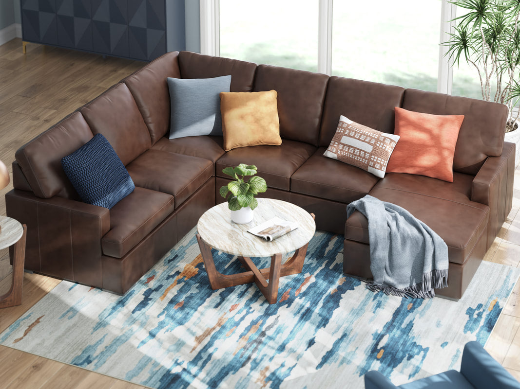 Ashley 485-04 - Top Grain Leather Sectional