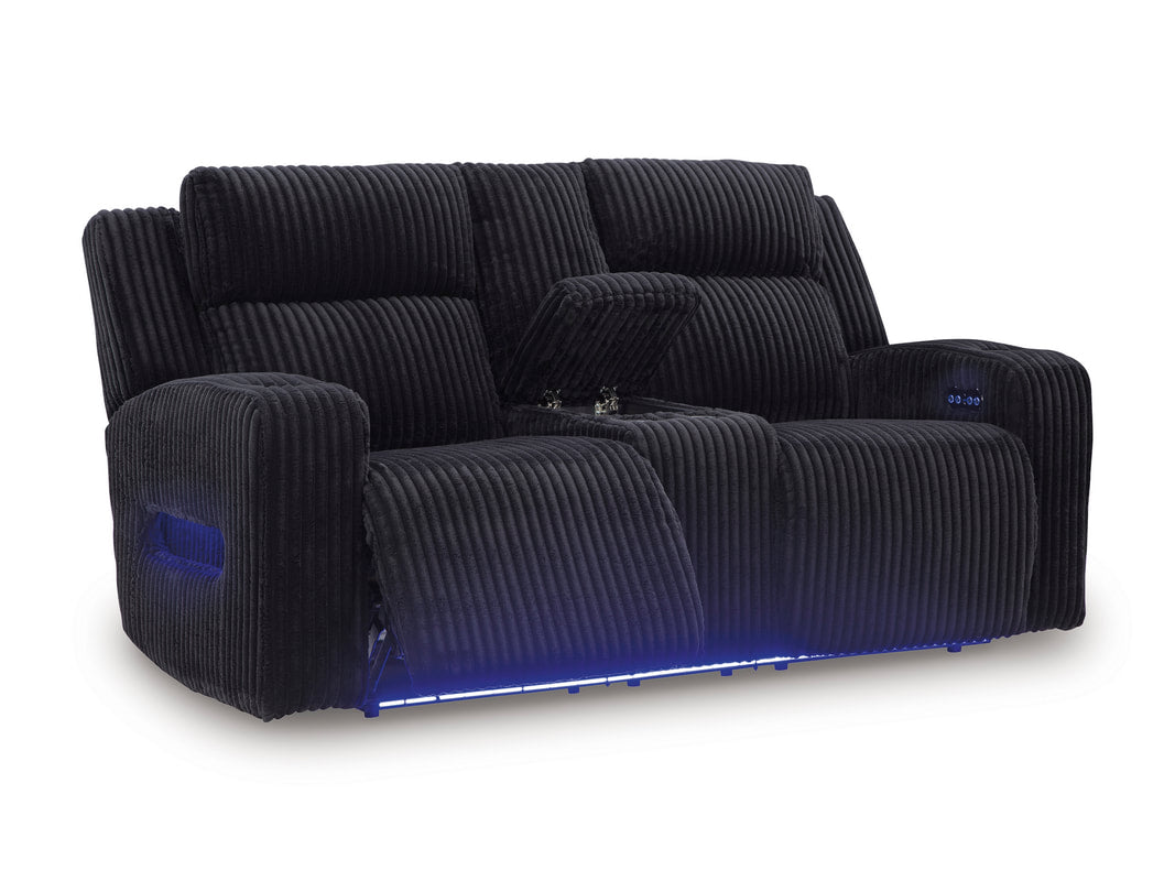 3pcs or 2pcs Ashley 642-02 Black Power Reclining Set