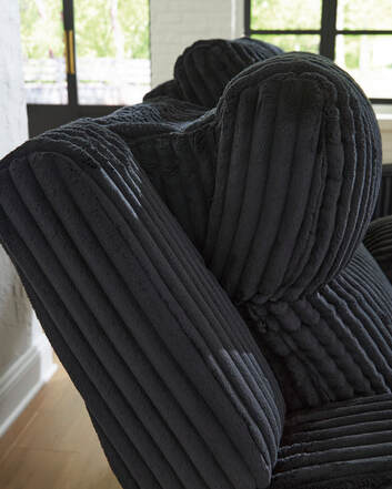 3pcs or 2pcs Ashley 642-02 Black Power Reclining Set